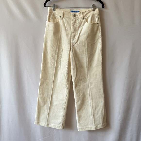 J MCLAUGHLIN LOWDEN WIDE LEG JEAN PANT HIGH WAIST COASTAL CHIC MODERN CLASSIC 4 - Picture 1 of 9